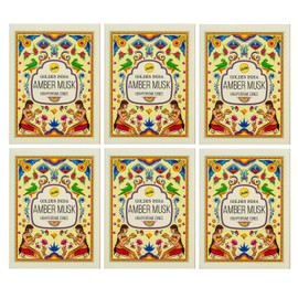 Incense Golden India | High Perfume Back Flow Cones |1 Scent - 6 Packages Amber Musk 10 per Package 60 Total (INFL-GI-AMBERMUSK-6)