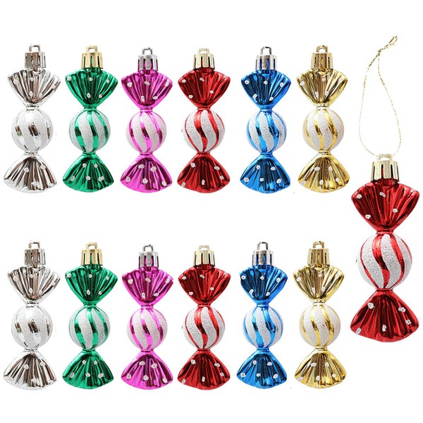 HERZWILD Herzwild 12 x Christmas Tree Decorations Candy Pendants Christmas