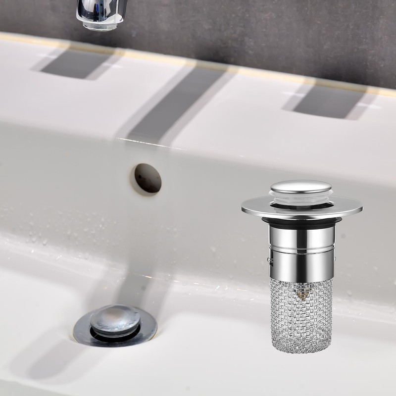 Pack of 2 Sink Plugs, Drain Plug Sink with Hair