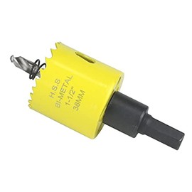 38mm 1.5 inch Hole Saw.HSS Bi-Metal Hole Cutter with Arbor Mandrel for Cutting Steel,Aluminium,Brass,Copper,Zinc,Tin,Wood