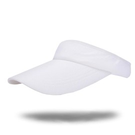 White Fang CA019 Women's Visor Sun Visor, Solid, Hat, Stylish, Simple, Brim Length