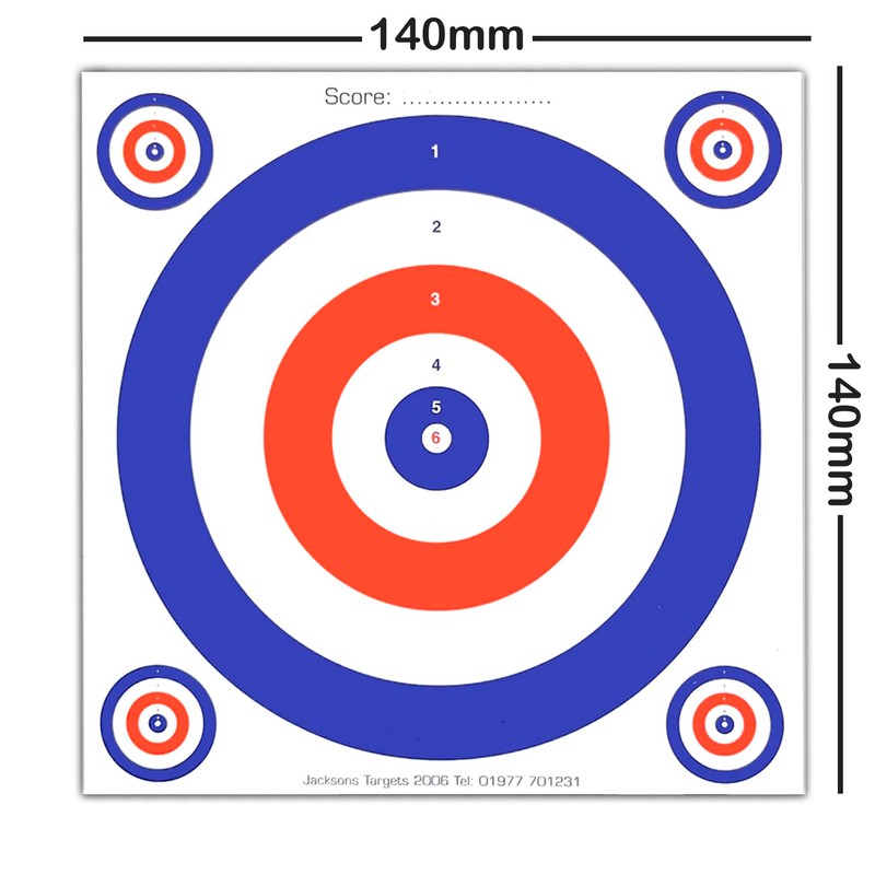 100 PAPER TARGETS (25 of each design) Air Gun Pistol