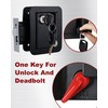 Naissian RV Camper Door Lock Latch Deadbolt Lock Entry Side