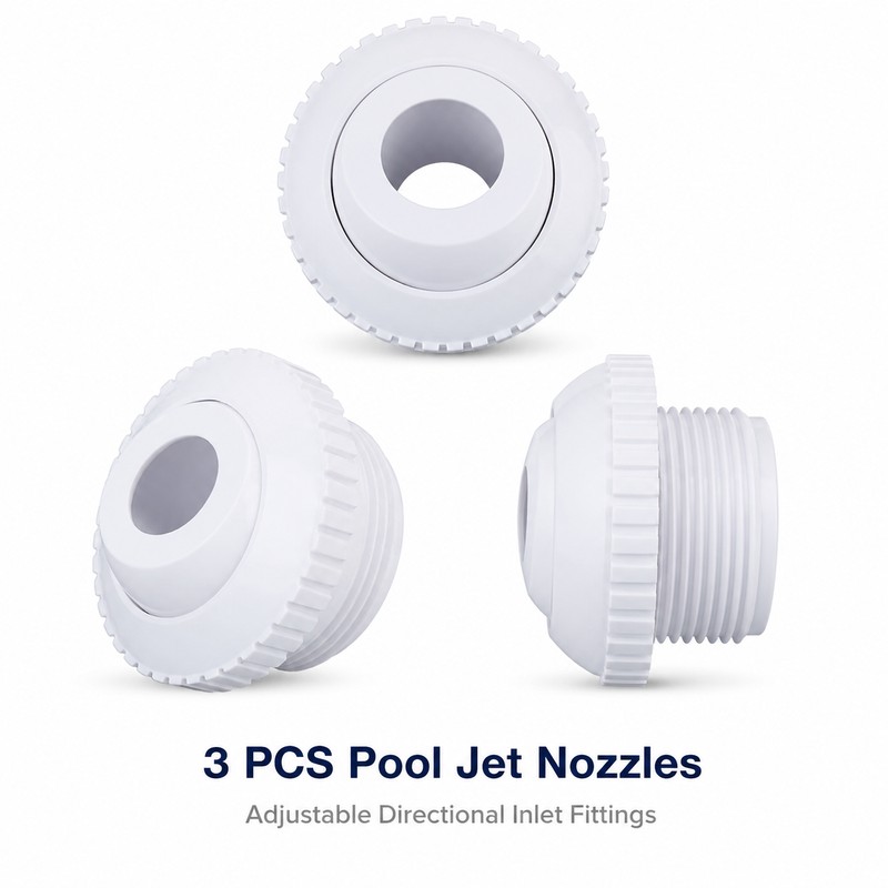 3-Pack Pool Jet Nozzles for Water Flow Control – Adjustable
