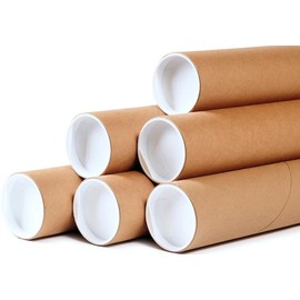 supplyhut 20 - 2" x 36" Round Cardboard Shipping Mailing Tube Tubes With End Caps