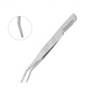 TOVINANNA Portable Eyebrow Tweezer with Comb Stainless Steel Eyelash Extension