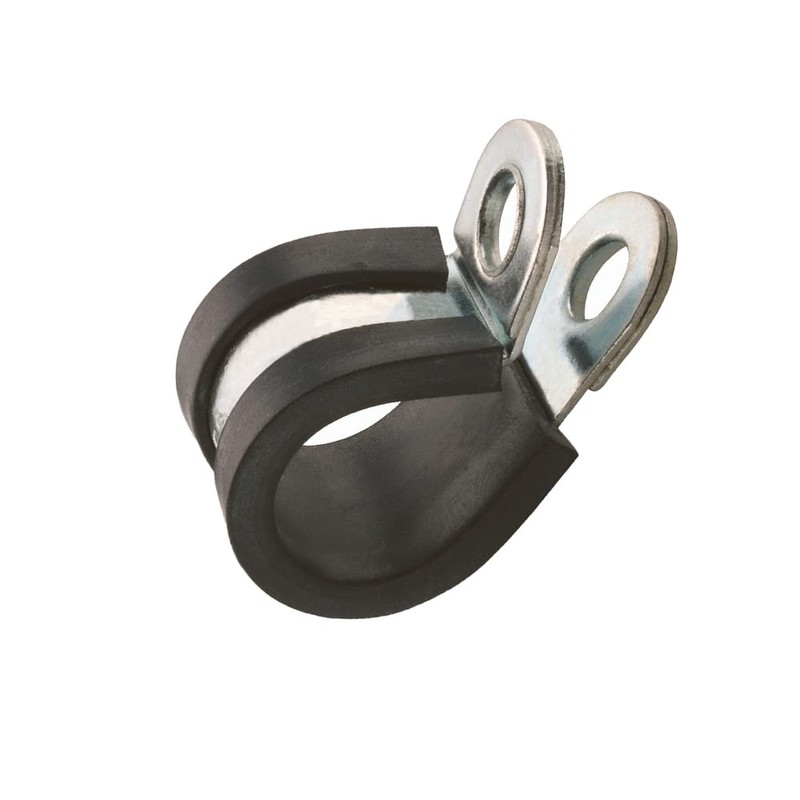 10x Rubber Lined Steel Strong P Clip Clips Hose Pipe