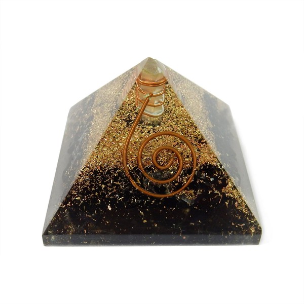 Charged Chakra New Orgonite® Orgone Natural Black Tourmaline 2.25" Pyramid Crystals Gemstones Copper Metal Mix Reiki Chakra