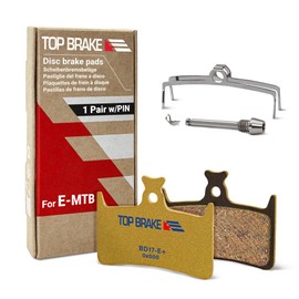 Top Brake Disc Electric Bike Brake Pads Compatible with Hope Tech E4/RX4-SH/RX4+/M4/Stealth Race Evo E4 | E-Bikes, E-MTB, Bike Parking | E-Bike Compound, Long Lasting, Gold (PIN Included)