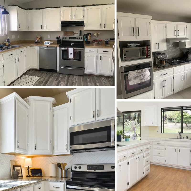 Matte Black 1/2" Overlay Cabinet Hinges, 6 Pack (3 Pairs)