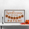 Northlight 20.25" Orange and White Welcome to Our Pumpkin Patch!