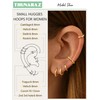 Thunaraz 5 Pairs Small Hoop Earrings for Women 14K Gold