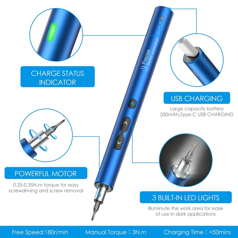 AMIR Electric Screwdriver for PC Building, 28 IN 1 Small