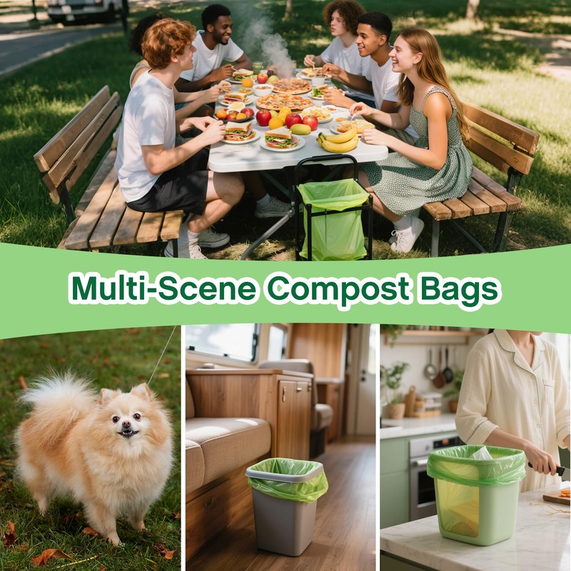 4 Gallon Trash Bags: 120 Count Small Garbage bags, Compost