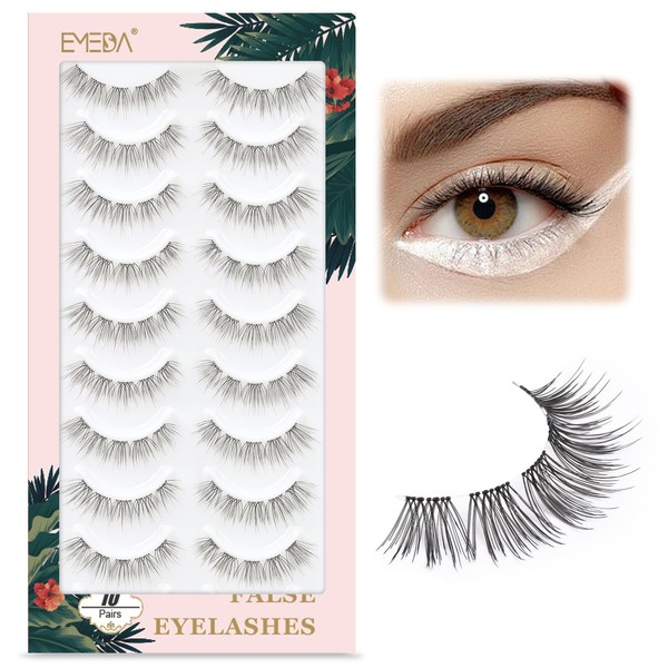 10 pairs Natural False eyelashes 3D Fake Lashes 100% Handmade