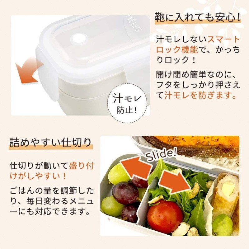 Asbel Lantus WTL-T600 Lunch Box, 23.6 fl oz (600 ml),