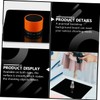 KOMBIUDA 2pcs Black Acrylic Photography Reflective Display Board Tabletop Photo