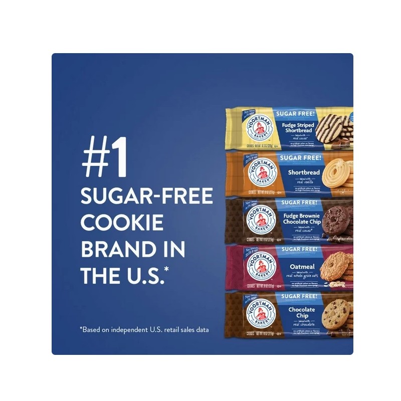 Voortman (3 pack) VOORTMAN Bakery Zero Sugar Fudge Brownie Chocolate