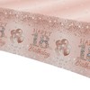 HIPVVILD 18th Birthday Decorations Tablecloth for Girls, 3 Pack Disposable