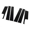 6Pcs B Pillar Posts Trim Glossy Black Firm Paste Exterior