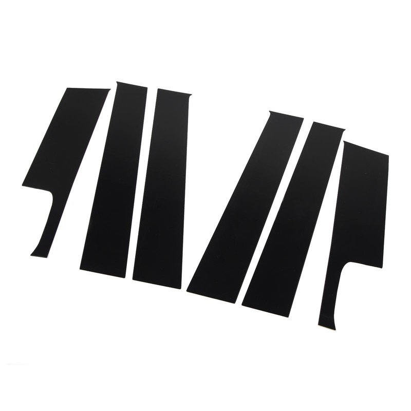 6Pcs B Pillar Posts Trim Glossy Black Firm Paste Exterior