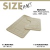 Lions 2 Piece Non Slip Striped Bath Mat & Pedestal