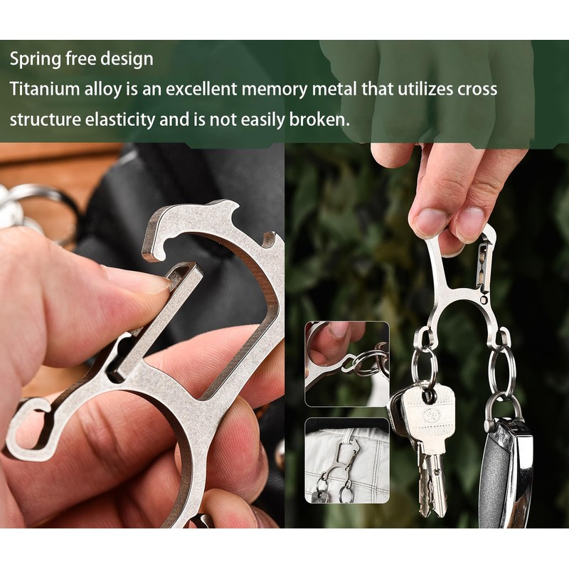 Titanium slingshot set multifunctional creative gadget portable bottle opener keychain