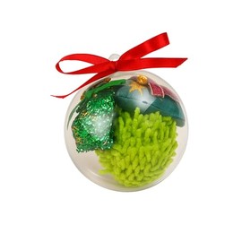 Haourlife Christmas Cat Toys Gift Ball with 4 Pieces – Green Holiday Ornament Cat Toy Set with Catnip, Crinkle, Plush and Ribbon Toys for Indoor Cats