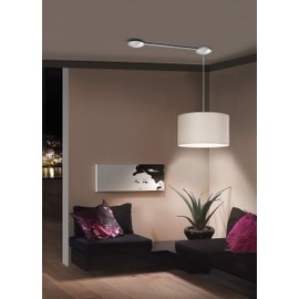 EGLO Extention Cable Duct, Steel Wire Ducting, Colour: Matt Nickel, Length: 32 (12.5") to 157 cm (61.8")