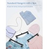 Smartor Pants Hangers - 30 Pack, Black Clips Hangers with
