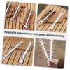 Outanaya 2pcs Portable Stainless Steel BBQ Skewers for Outdoor Grilling