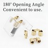 Zerodis 4 Pack 8mm Copper Brass Barrel Hinges, 180° Opening