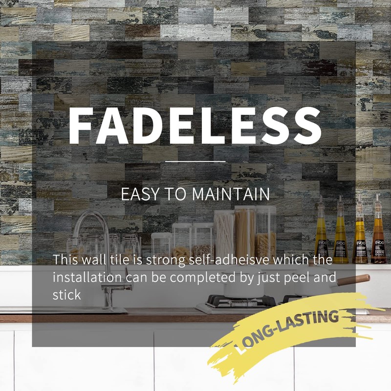 Art3d 10-Sheet Peel and Stick Backsplash PVC Wall Tile, Stickon