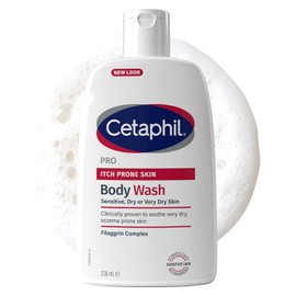 Cetaphil PRO, Itch Prone Skin, Body Wash, Cleansing Wash for Sensitive, Dry or Very Dry Skin & suitable for Eczema-prone Skin, 236ml, Packaging May Vary