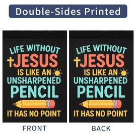 Life Without Jesus Pencil Yard Flag Humorous Banners Outdoor