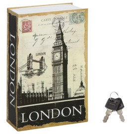 Jssmst Dictionary Safe Hidden Safe Book-type Safe 9.4 x 6.3 x 2.2 inches (24 x 16 x 5.5 cm), Key Lock Type, Security Storage (London)
