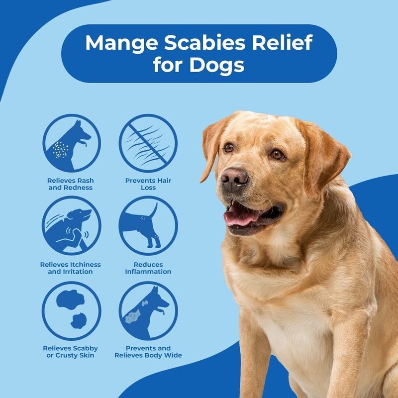 BestLife4Pets Demodectic Mange Relief for Dogs All Natural Healthy Coat