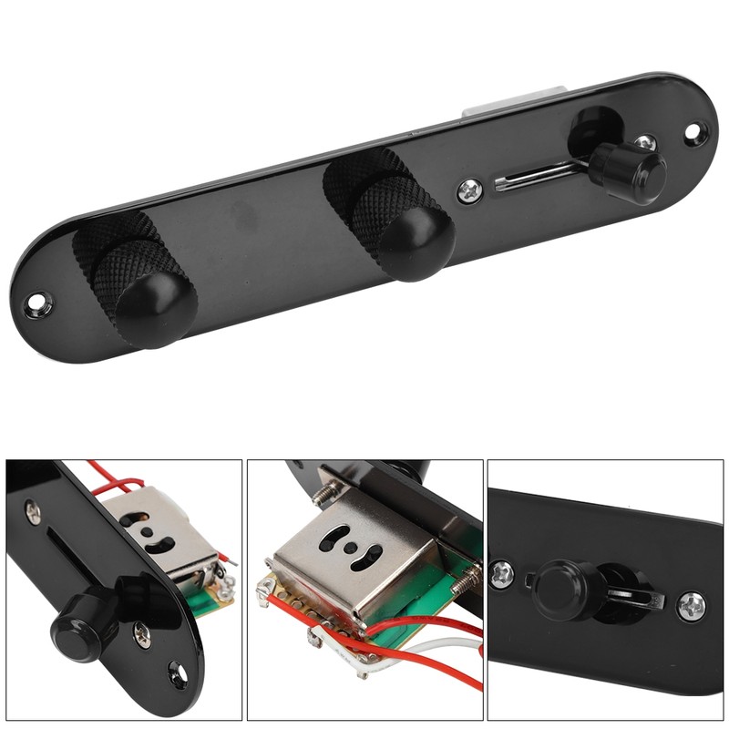 Electric Guitar Control Plate Switch Black Metal Prewired Wiring Harness