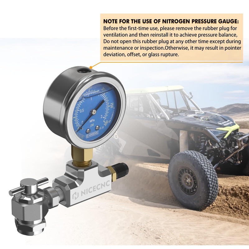 NICECNC 600PSI No Loss Nitrogen Filling Tool Fit for Off-Road