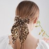 fdsmall Leopard Hair Scarf Scrunchies for Women - 3Pcs Bow