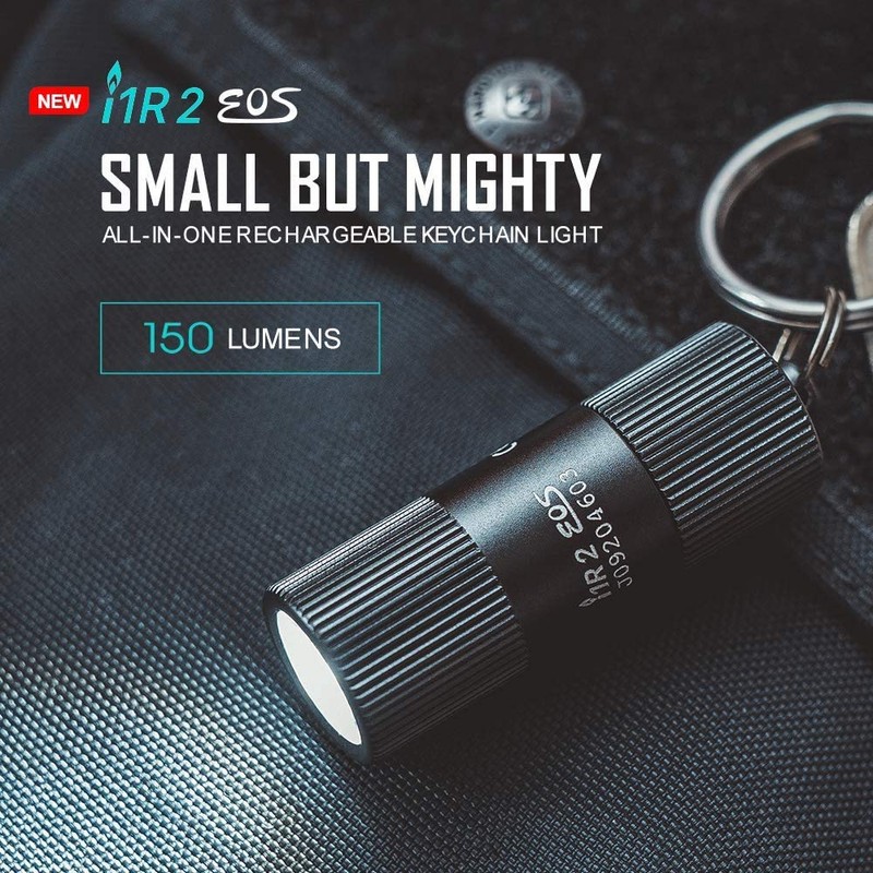 OLIGHT i1R 2 EOS 150 Lumens Tiny Rechargeable Keychain Flashlight
