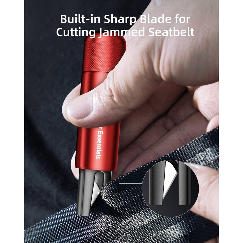 JUFO 2 Packs Car Escape Tool with Seat Belt Cutter