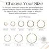 MAZZERI Solid Gold Hoop Earrings 14k Real Gold For Women
