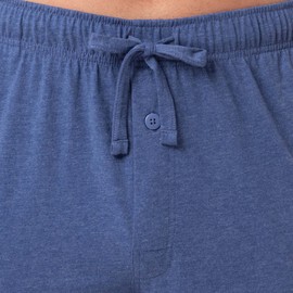 Fruit of the Loom Men's 1-Pack Extended Sizes Jersey Knit Sleep Pant (1 & 2 Packs), Navy Heather, Large