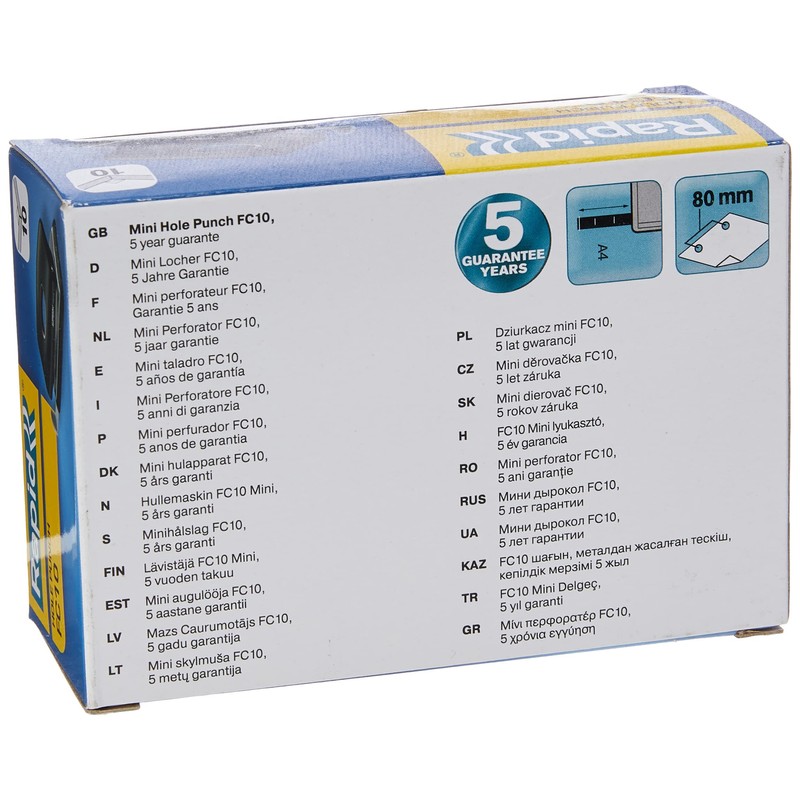 Esselte Leitz FC10 23638501 Hole Punch Plastic for up to