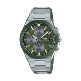 Casio EFS-S650YD Edifice Watch, Solar, Ceramic Bezel, Sapphire Glass, green