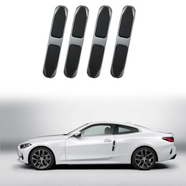 GCZCC 4 Pcs Car Door Protector Strips PVC Metal Vehicle Body Bumper Edge Guards Anti-Scratch Anti-Knock Sticker Automotive Decorative Accessories-Black