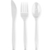 Blue sky Premium Disposable White Plastic Soup Spoons - 50