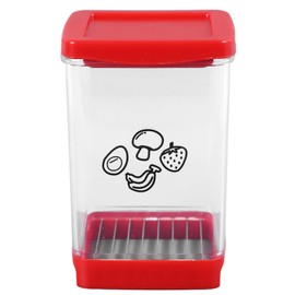 Cortador de Frutas y Verduras, Picador de Alimentos con Tabla de Empuje, Herramienta de Cocina de Acero Inoxidable ABS de 10,5x7,5 Cm para Cortar Manz