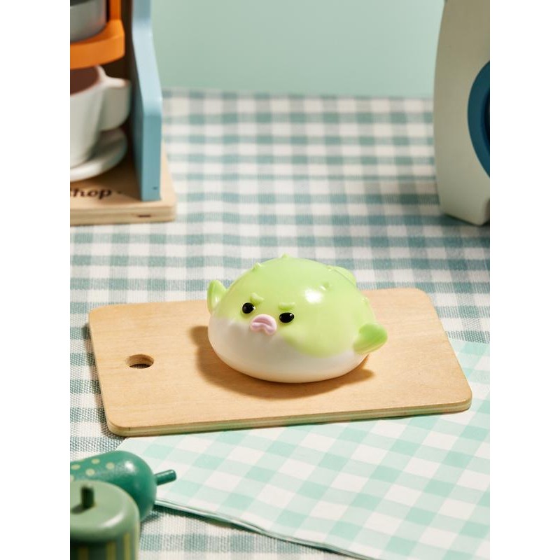 Tabasquishy Handmade Green Pufferfish Taba Squishy – Perfect Stress Relief